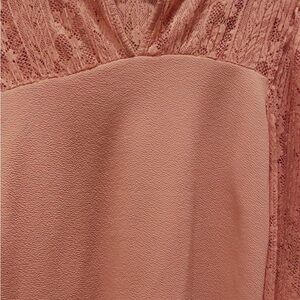 Women's Short Sleeve Lace Top - Pink